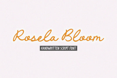 Rosela Bloom - Handwritten Script Font Font Timur type 