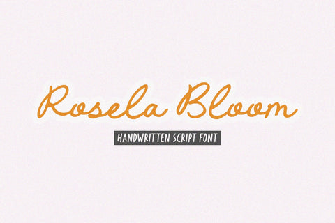 Rosela Bloom - Handwritten Script Font Font Timur type 
