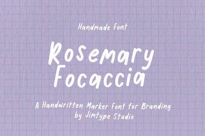 Rosemary Focaccia — Handmade Marker Font Font Jimtype Studio 