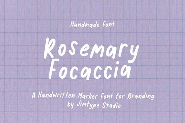 Rosemary Focaccia — Handmade Marker Font Font Jimtype Studio 