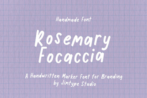 Rosemary Focaccia — Handmade Marker Font Font Jimtype Studio 