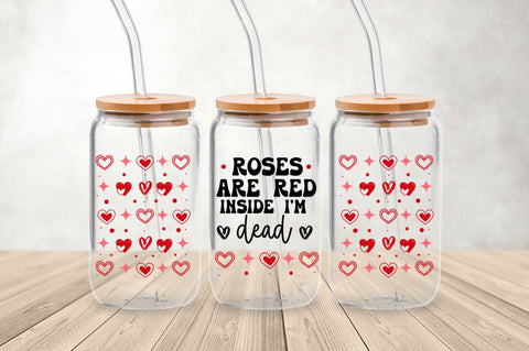 Roses are red inside im dead Can Glass Wrap svg SVG Regulrcrative 