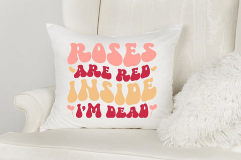Roses Are Red Inside I'm Dead, Funny Retro Valentines SVG SVG CraftLabSVG 