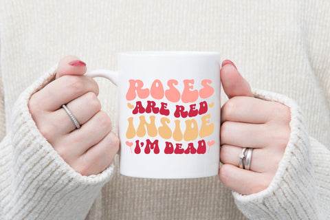 Roses Are Red Inside I'm Dead, Funny Retro Valentines SVG SVG CraftLabSVG 