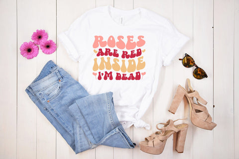 Roses Are Red Inside I'm Dead, Funny Retro Valentines SVG SVG CraftLabSVG 