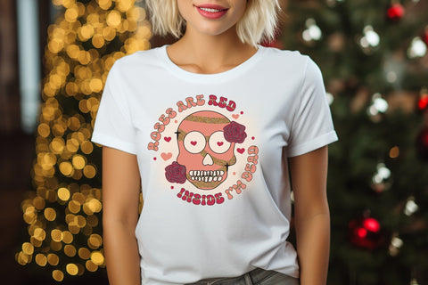 Roses Are Red Inside I'm Dead, Funny Valentine PNG Sublimation CraftLabSVG 