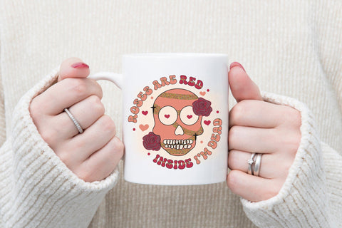 Roses Are Red Inside I'm Dead, Funny Valentine PNG Sublimation CraftLabSVG 