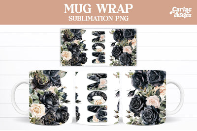 Roses Mug Sublimation Wrap Sublimation Carla C Designs 
