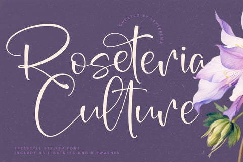 Roseteria Culture - Freestyle Stylish Font Font Letterena Studios 