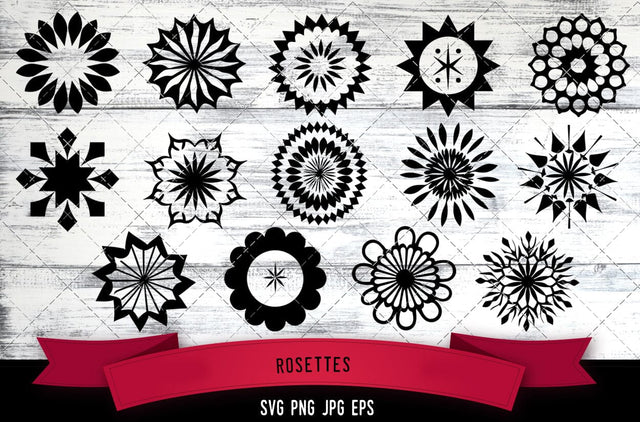 Rosettes Vector Bundle - JPG, SVG, PNG, EPS - Digital Download with Commercial License for Cricut, Silhouette, Scan N Cut Crafting SVG Loveleen Kaur 