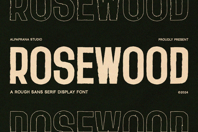 Rosewood - Sans Serif Font Font Alpaprana Studio 