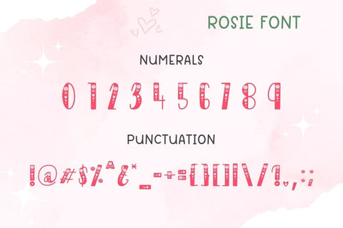 Rosie - Cute Display Font Font AnningArts Design 