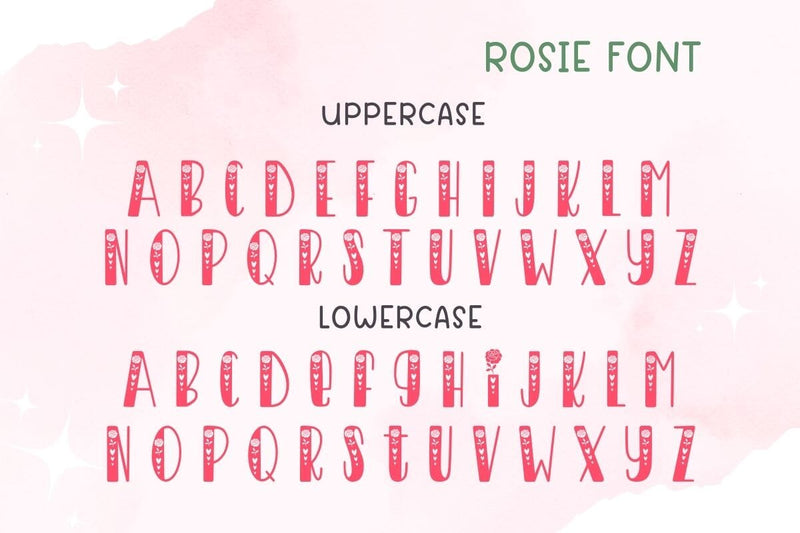 Rosie - Cute Display Font - So Fontsy