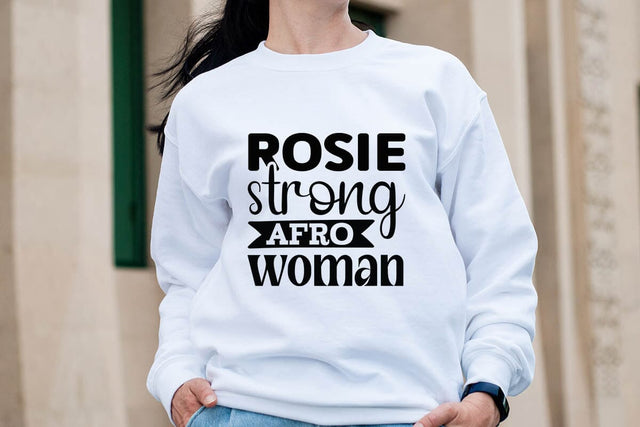 Rosie Strong afro woman-01 SVG Angelina750 