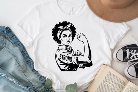 Rosie - Strong - afro woman SVG Angelina750 