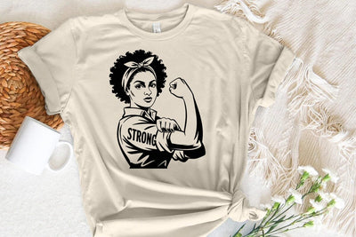 Rosie - Strong - afro woman SVG Angelina750 