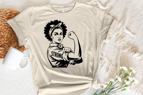 Rosie - Strong - afro woman SVG Angelina750 