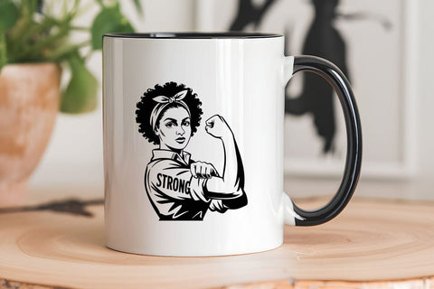 Rosie - Strong - afro woman SVG Angelina750 