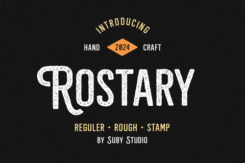 Rostary Vintage Family Font Suby Studio 