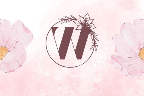 Rosy Flower Monogram Font Dm Letter Studio 