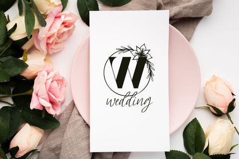Rosy Flower Monogram Font Dm Letter Studio 