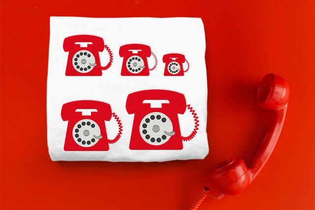 Rotary Phone Mini Embroidery Embroidery/Applique DESIGNS Designed by Geeks 