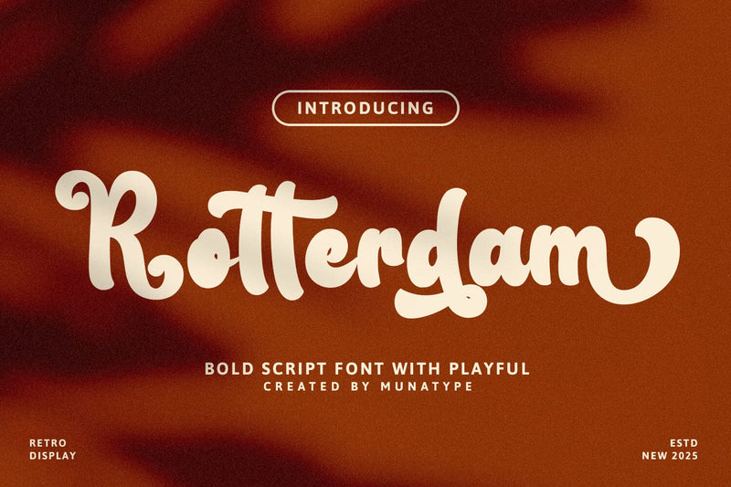 Rotterdam - Vintage Font Font Mozarella 