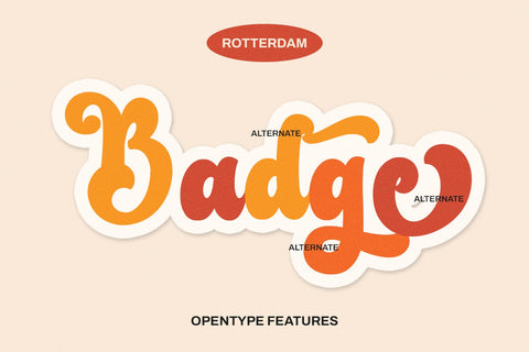Rotterdam - Vintage Font Font Mozarella 