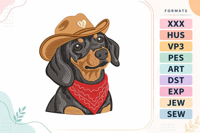 Rottweiler Cowboy Dog Machine Embroidery Designs Embroidery/Applique DESIGNS sg embroidery 