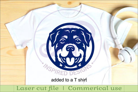 Rottweiler Dog Wall Art SVG Laser Cut Dog Face Circle Sign SVG APInspireddesigns 