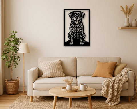 Rottweiler Laser SVG, Cute Dog Laser Cut, Pet Lover Design, Digital Download, Dog Art, Laser Engraving File SVG HappyDesignStudio 