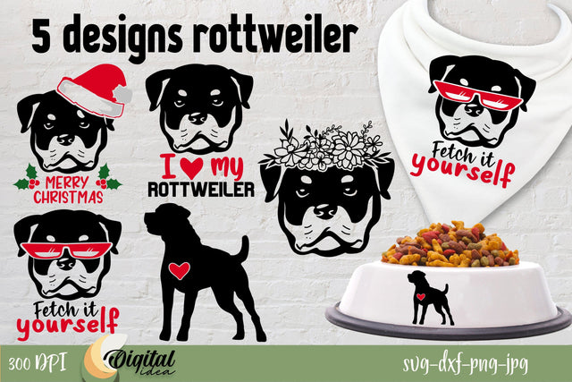 Rottweiler SVG. Dog Small Bundle. Dog SVG Design SVG Evgenyia Guschina 