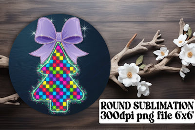 Round design PNG files, perfect for personalized keychains! , Neon Xmas Sublimation afrosvg 