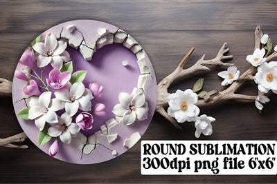 Round design PNG for keychains, perfect for sublimation! , 3D Heart Sublimation afrosvg 
