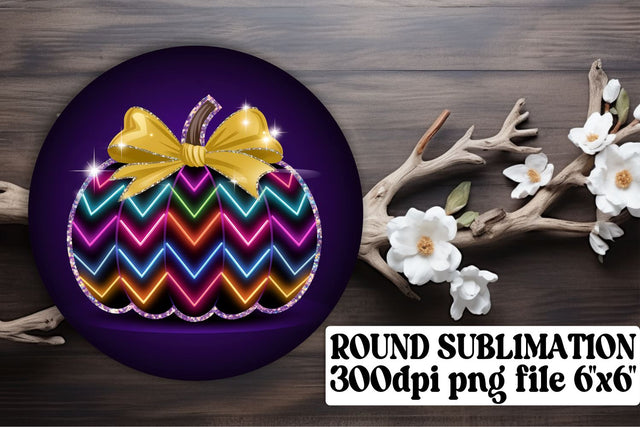 Round designs for keychains, perfect for sublimation use! , Neon Fall Sublimation afrosvg 