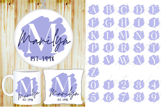 Round Distressed Font SVG Designs, Distressed Alphabet Monogram Letters, Keychain SVG Bundle, Distressed Backgrounds SVG D2PUTRI Designs 