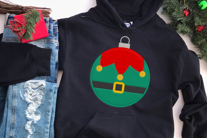 Round Elf Outfit Ornament Applique Embroidery Embroidery/Applique DESIGNS Risa Rocks It 