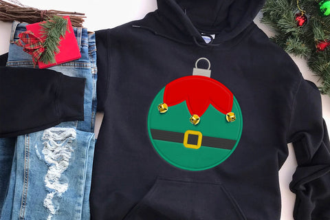 Round Elf Outfit Ornament Applique Embroidery Embroidery/Applique DESIGNS Risa Rocks It 