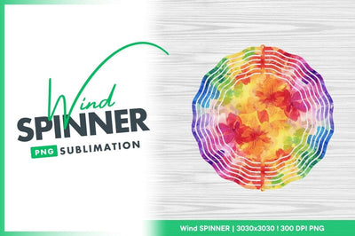 Round floral wind spinner sublimation design Sublimation Regulrcrative 