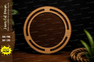 Round Frame Ornament Laser Cut Svg Design SVG Regulrcrative 