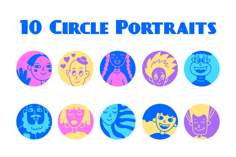 Round Human Avatars PNG Clipart Sublimation Rin Green 