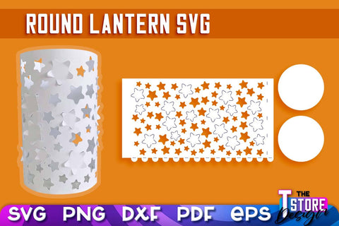 Round Lantern Papercut SVG | Paper Lantern SVG | Night Light Design SVG The T Store Design 