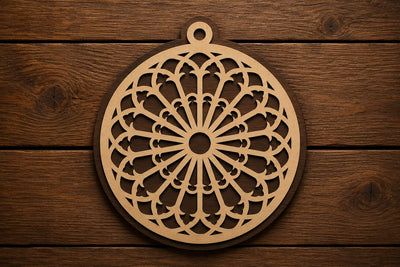 Round Mandala Ornament Laser Cut SVG File SVG Regulrcrative 