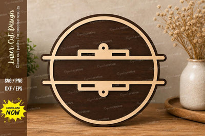 Round Name Plate Frame laser Cut svg Cutting file SVG Regulrcrative 