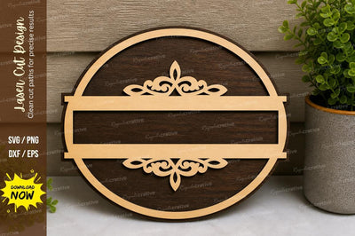 Round Name Plate laser Cut svg Cutting file SVG Regulrcrative 