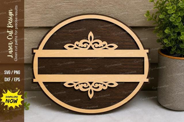 Round Name Plate laser Cut svg Cutting file SVG Regulrcrative 