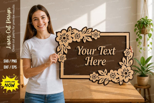 Round Pattern Frame laser Cut svg Cutting file SVG Regulrcrative 