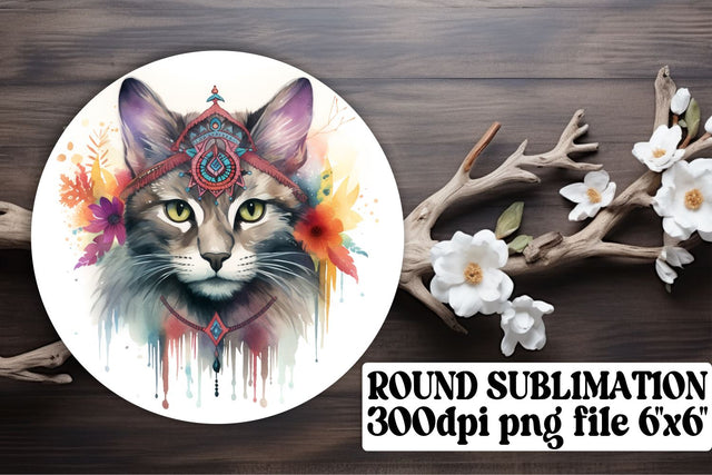 Round Pet Portraits Sublimation afrosvg 