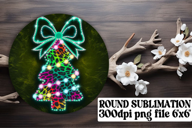 Round PNGs for stylish keychains, ideal for sublimation! , Neon Xmas Sublimation afrosvg 