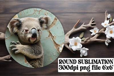 Round Sublimation Gems - Charming Animal Friends Sublimation afrosvg 